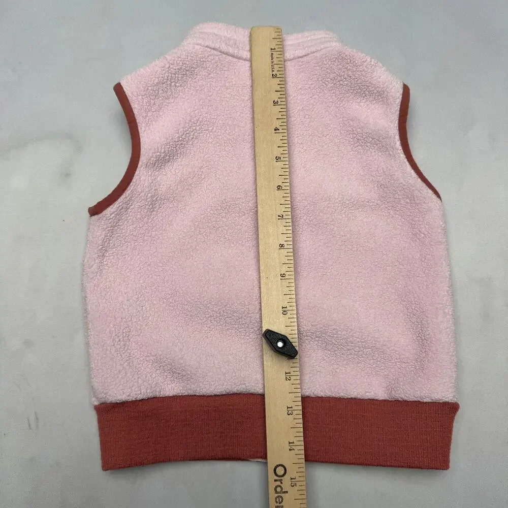 Patagonia Baby Synchilla Fleece Full Zip Vest Toddler 2T Pink Granola Gorpcore